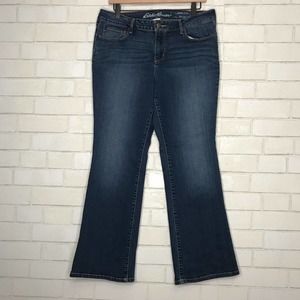 Eddie Bauer Slightly Curvy Boot Cut Jeans Womens Size 12